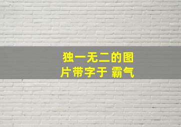 独一无二的图片带字于 霸气